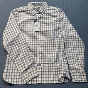Van Heusen Men's Regular Fit Button Down Collar Dress Shirt Sz L Brand New
